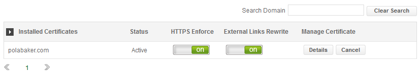Enforce SSL option